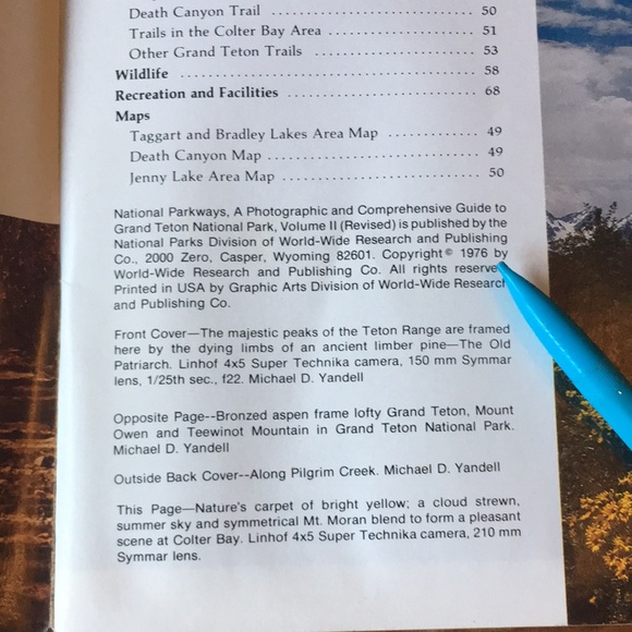Set of 4 National Park vintage guidebooks Grand Tetons Glaciers Yellowstone - Picture 7 of 16
